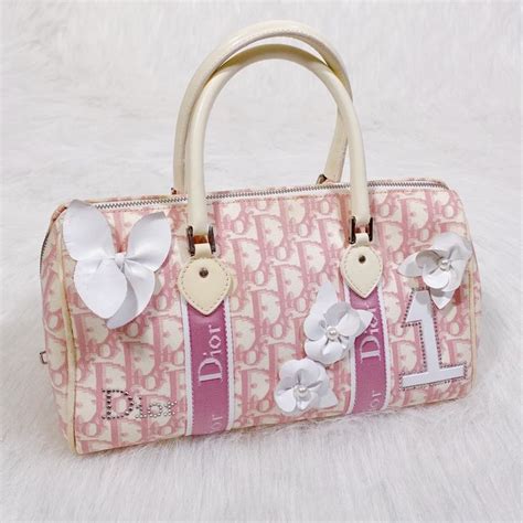 dior bowling bag pink|Dior floral bowler.